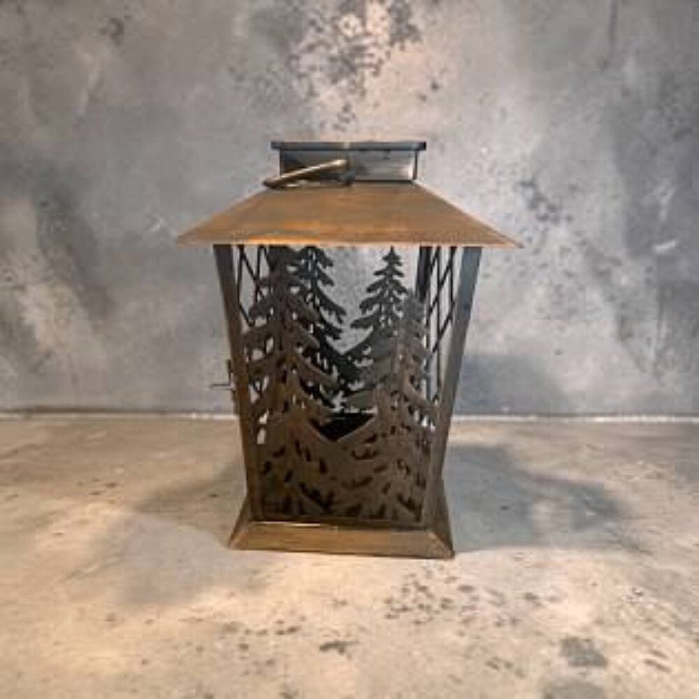 Bronze Forest Themed Candle Holder